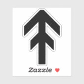 World Domination Rune (zwart) Sticker (Vel)