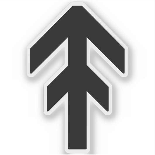 World Domination Rune (zwart) Sticker (Voorkant)