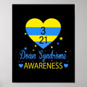 World Down Syndrome Awareness 21 maart Yellow Blue Poster (Voorkant)