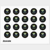 World Down Syndrome Awareness 21 maart Yellow Blue Ronde Sticker (Vel)