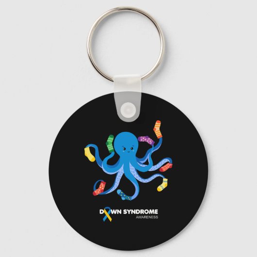 World Down Syndrome Awareness Day Rock Your Socks Sleutelhanger (Voorkant)