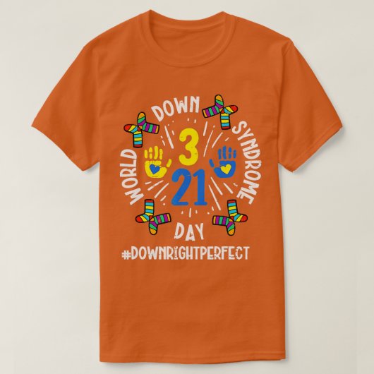 World Down Syndrome Day 321 Awareness Support Mann T-shirt (Design voorkant)