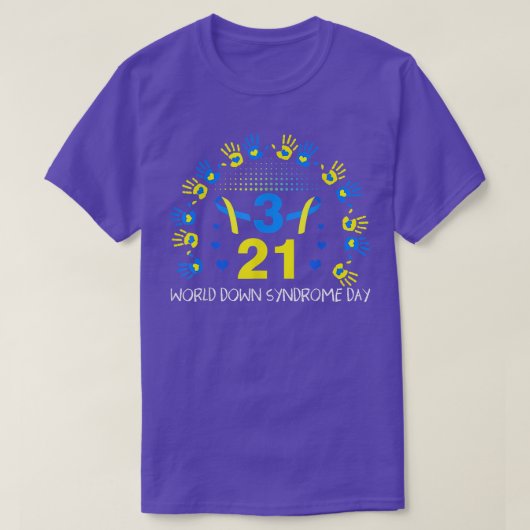 World Down Syndrome Day 321 Trisomy 21 Support Gi T-shirt (Design voorkant)