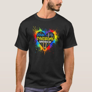 World Down Syndrome Day 3 21 Heart Trisomy Support T-shirt