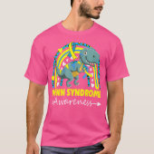 World Down Syndrome Day Awareness Dinosaur T21 Soc T-shirt (Voorkant)