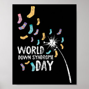 World Down Syndrome Day Awareness Mam Dad Toddler Poster