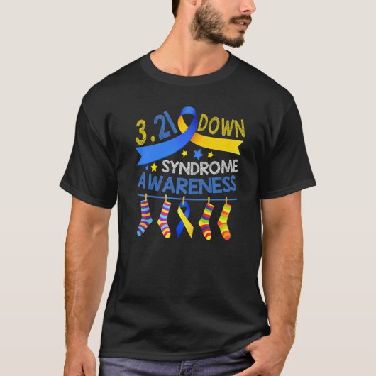 World Down Syndrome Day Awareness Ribbon T-shirt S (Voorkant)