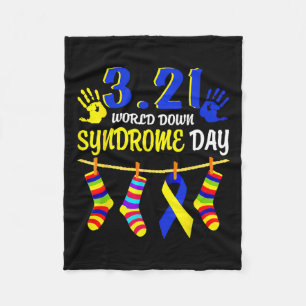 World Down Syndrome Day Awareness Socks 21 maart Fleece Deken