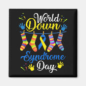 World Down Syndrome Day Awareness Socks 21 maart Magneet (Voorkant)