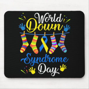 World Down Syndrome Day Awareness Socks 21 maart Muismat