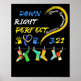 World Down Syndrome Day Awareness Socks 21 maart Poster