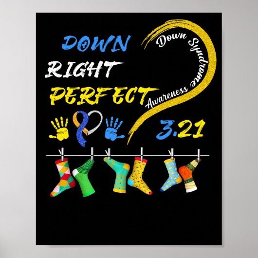 World Down Syndrome Day Awareness Socks 21 maart Poster (Voorkant)