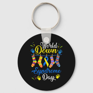 World Down Syndrome Day Awareness Socks 21 maart Sleutelhanger