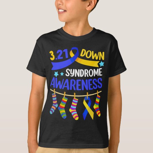World Down Syndrome Day Awareness Socks 21 maart T-shirt (Voorkant)