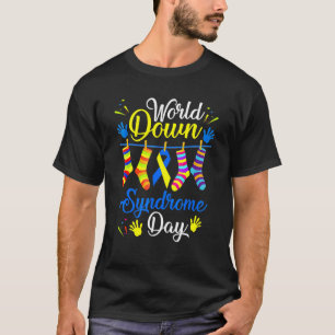 World Down Syndrome Day Awareness Socks 21 maart T-shirt