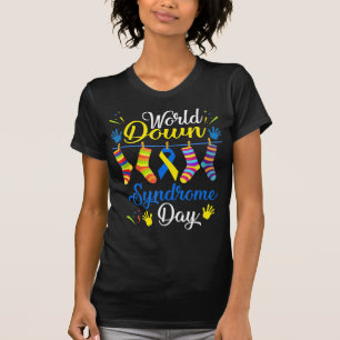 World Down Syndrome Day Awareness Socks 21 maart T-shirt