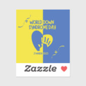 World Down Syndrome Day Custom-Cut Vinyl Sticker (Vel)