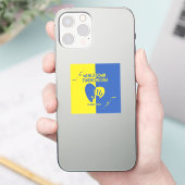 World Down Syndrome Day Custom-Cut Vinyl Sticker (Telefoon)