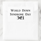 World Down Syndrome Day Rechthoekige Sticker (Tas)