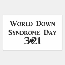 World Down Syndrome Day Rechthoekige Sticker