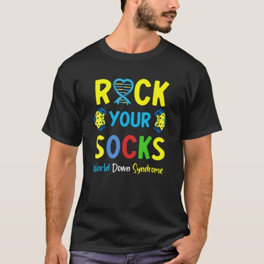 World Down Syndrome Day Rock Your Soceness T-shirt (Voorkant)