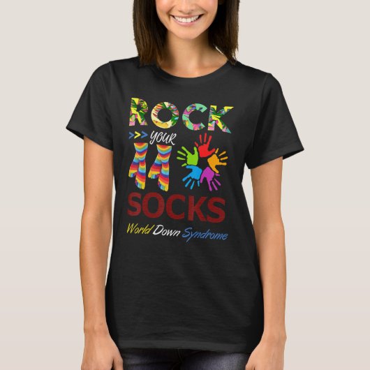 World Down Syndrome Day Rock Your Soceness T-shirt (Voorkant)