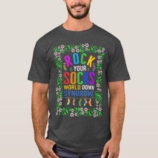 World Down Syndrome Day Rock Your Socks retro T-shirt