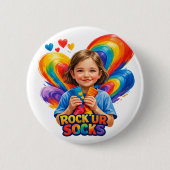 World Down Syndrome Day Ronde Button 5,7 Cm (Voorkant)