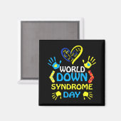 World Down Syndrome Day Support and Awareness 3.2 Magneet (Voorkant / Achterkant)