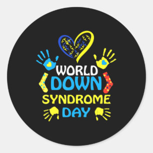 World Down Syndrome Day Support and Awareness 3.2 Ronde Sticker