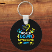 World Down Syndrome Day Support and Awareness 3.2 Sleutelhanger (Voorkant)