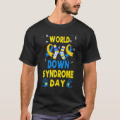 World Down Syndrome Day Trisomy T21 Cute Sokken Do T-shirt (Voorkant)