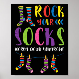 World Down Syndrome Rock Your Sokken Awareness Man Poster