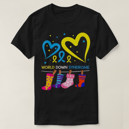 World Down Syndrome WDSD 21 Maart Dag T-shirt (Design voorkant)