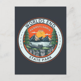 World ds End State Park Pennsylvania Badge Briefkaart