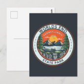 World ds End State Park Pennsylvania Badge Briefkaart (Voorkant / Achterkant)