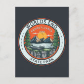 World ds End State Park Pennsylvania Badge Briefkaart (Voorkant)