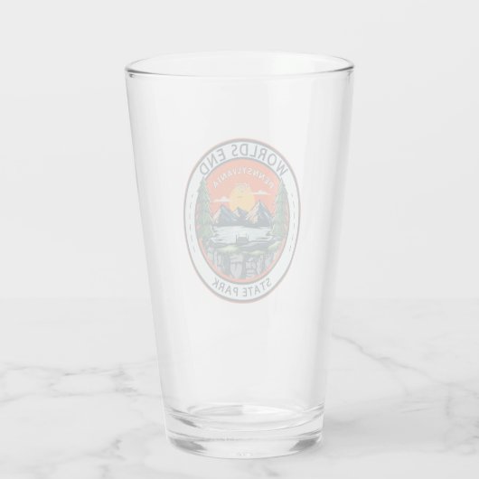 World ds End State Park Pennsylvania Badge Glas (Achterkant)