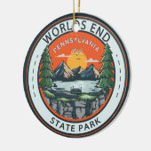 World ds End State Park Pennsylvania Badge Keramisch Ornament (Links)