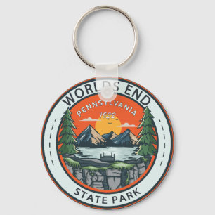 World ds End State Park Pennsylvania Badge Sleutelhanger