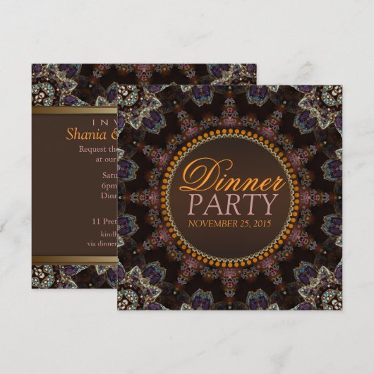 World Earth Aztec - uitnodiging voor een binnenpar (Voorkant / Achterkant)