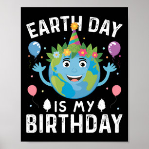 World Earth Day is mijn verjaardag voor mannen en Poster