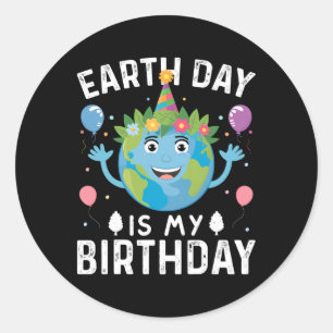 World Earth Day is mijn verjaardag voor mannen en Ronde Sticker