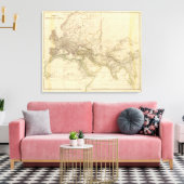 World Eastern Hemisphere Map Canvas Afdruk (Insitu (Woonkamer))