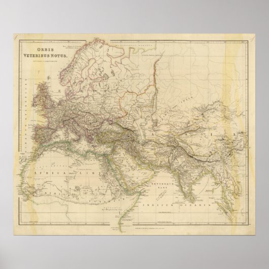World Eastern Hemisphere Map Poster (Voorkant)