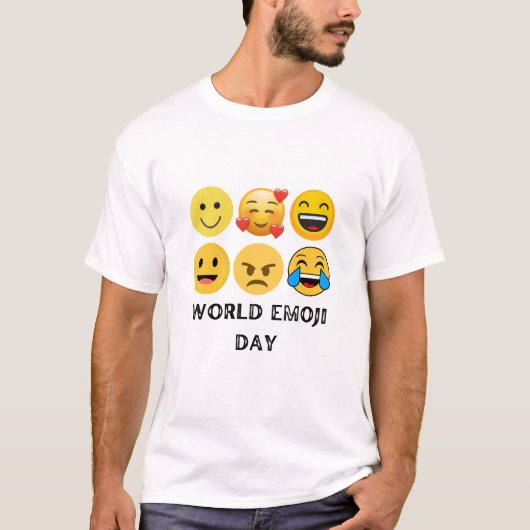 World Emoji Day Celebration Poster T-shirt (Voorkant)