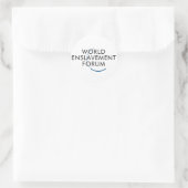 World Enslavement Forum WEF Logo Parodie Ronde Sticker (Tas)