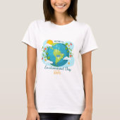 World Environment Day 2023 Custom Text Planet T-shirt (Voorkant)