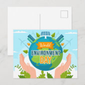 World Environment Day 5 June Planet in our Hands Briefkaart (Voorkant / Achterkant)