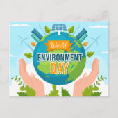 World Environment Day 5 June Planet in our Hands Briefkaart (Voorkant)